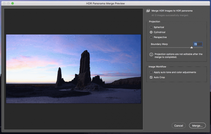 Сборка HDR-панорамы в Adobe Camera RAW